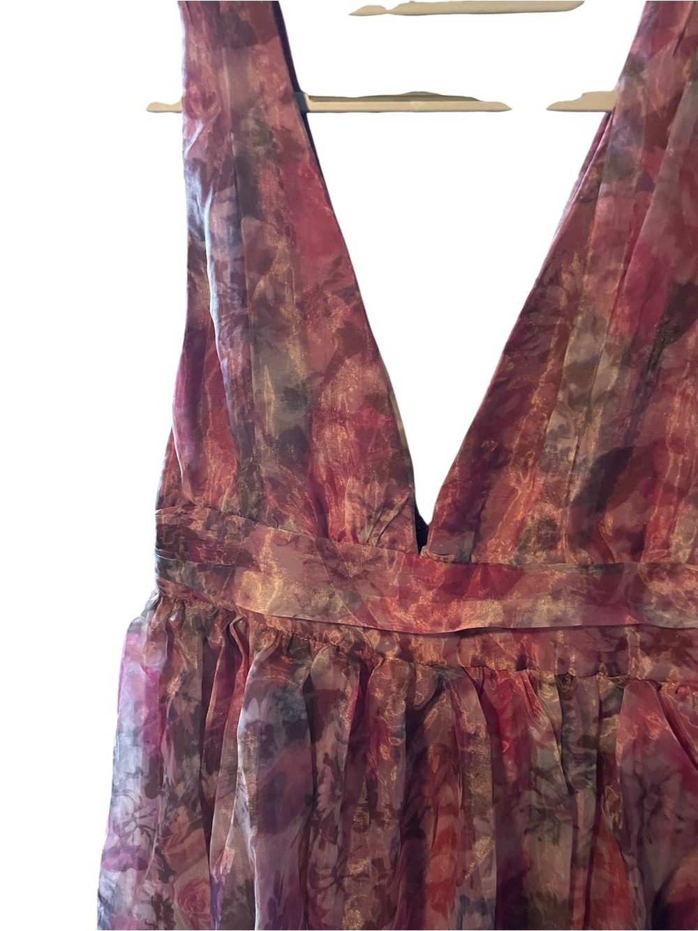 Lulu's Pink Floral Maxi Dress - Picture 4 of 4